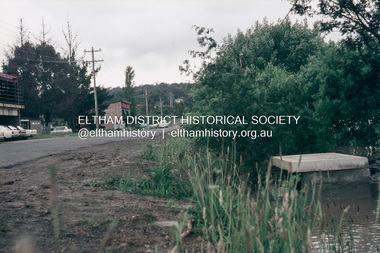 Slide, Floodwater, Main drain in Susan Street, Eltham, November 1971, 1971