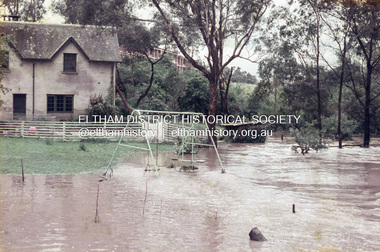 Slide, Floodwaters near Rocknall, Diamond Street, Eltham, November 1971, 1971