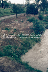 Slide, Floodwater, filling on Railway Parade, Eltham, November 1971, 1971