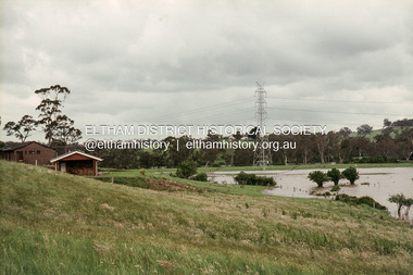 Slide, Floodwater, looking southeast from Montpelier Drive, Lower Plenty, November 1971, 1971