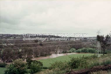 Slide, Floodwater, looking east from Monastery, Lower Plenty, November 1971, 1971