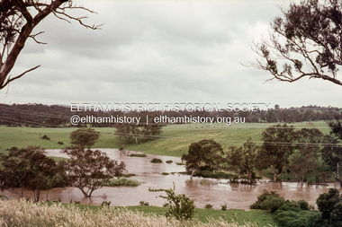 Slide, Floodwater, looking north from Monastery, Lower Plenty, November 1971, 1971