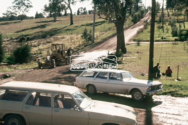 Slide, Southern alignment of Montpelier Drive looking north up Bonds Road, Lower Plenty, 18 July 1972, 1972