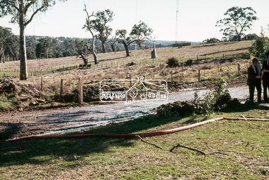 Slide, On the east side of Bonds Road looking west onto Martin's property, Lower Plenty, 18 July 1972, 1972