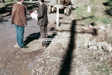 Slide, West side of Bonds Road at culvert end wall, Lower Plenty, 18 July 1972, 1972