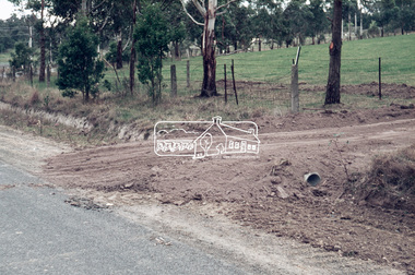 Slide, Post drainage repairs on Bonds Road near Martin property and Montpelier Drive, Lower Plenty, c.July 1972, 1972