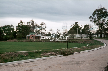 Slide, New kerb and channeling, Eltham Central Park from Panther Place, c.1972, 1972