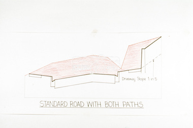 Slide, Cross Section, Standard Road with two paths; Shire of Eltham, c.1972, 1972