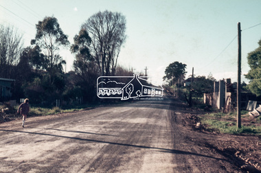 Slide, Possibly looking east along Rosehill Road, Lower Plenty towards Bolton Street intersection, 18 July 1972, 1972
