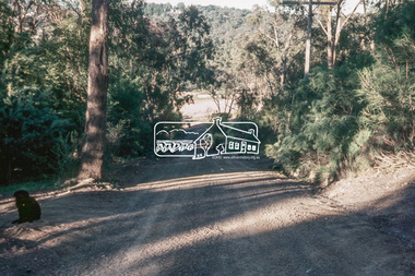 Slide, Looking south along Bolton Street towards intersection with Rosehill Road, Lower Plenty, 18 July 1972, 1972