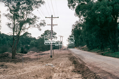 Slide, Looking north along Bolton Street towards intersection with Baxter Street, Eltham, 18 July 1972, 1972