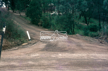 Slide, Looking east up Baxter Street from Bolton Street, Eltham, 18 July 1972, 1972