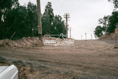 Slide, Looking north along Bolton Street at intersection with Sackville Street, Eltham, 18 July 1972, 1972