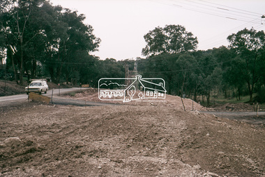 Slide, Looking south along Bolton Street near intersection with Sackville Street, Eltham, 18 July 1972, 1972