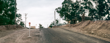 Slide, Looking north along Bolton Street at intersection with Godalmin Street;, Eltham, 18 July 1972, 1972