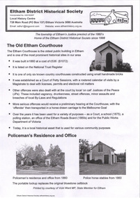 Document - Binder, Eltham Justice Precinct, 1969-2020