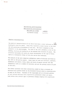 Folder, The Physical characteristics and historical development of the Shire of Eltham by Russell Yeoman, 1980