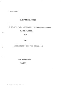 Folder, Eltham Memories, 2001