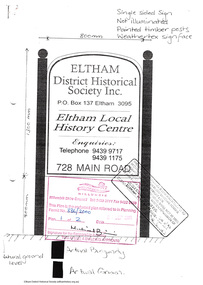 Document - Folder, Application for a street sign, 1999-2000