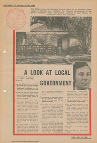Newspaper - Folder, A Look at Local Government, July 27, 1976
