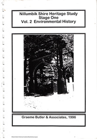 Document, Nillumbik Shire Council, Nillumbik Shire Heritage Study Stage One Vol. 1 Environmental History, Graeme Butler & associates, 1996