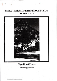 Document, Nillumbik Shire Council, Nillumbik Shire Heritage Study Stage Two, Significant Places, Graeme Butler & associates, 1997, 1997
