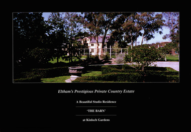 Document - Brochure, The Barn at Kinloch Gardens; Eltham's Prestigious Private Country Estate, 1998