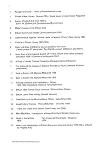 Folder, Harry Gilham Collection: Contents List of Folders