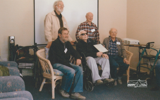 Distinguished Life Member presentation to Jock Read by Eltham District Historical Society at Chatsworth House, 26 July 2010
