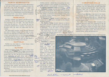 Booklet - Folder, Shire of Nillumbik, The Townships of Nillumbik, 1996