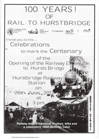 Folder, The Age et al, Centenary of the Eltham to Hurstbridge Railway extension, 2012
