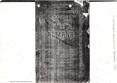 Folder, F Watmuff's Australian Almanac for 1885, 1885