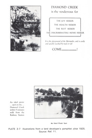Work on paper (Sub-Item) - Photograph, Illustrations from a land developer's pamphlet promoting Diamond Creek, circa 1925