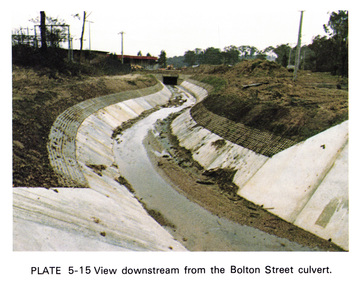 Work on paper (Sub-Item) - Photograph, View downstream from the Bolton Street culvert