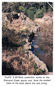 Work on paper (Sub-Item) - Photograph, Bank protection works at the Diamond Creek sports oval