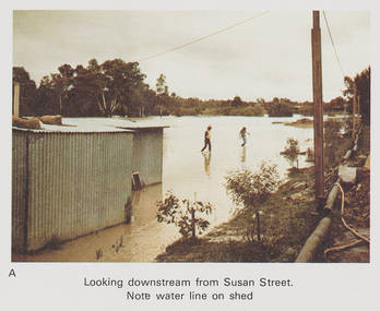Work on paper (Sub-Item) - Photograph, Flooding, looking downstream from Susan Street, Eltham  8 April 1977