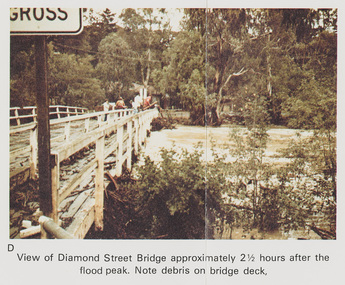 Work on paper (Sub-Item) - Photograph, Flooding, View of Diamond Street Bridge, Eltham  8 April 1977