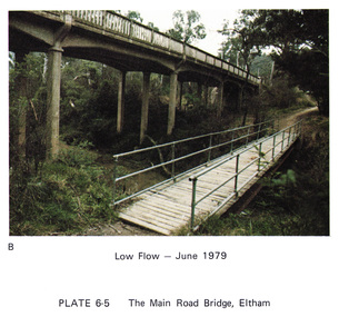 Work on paper (Sub-Item) - Photograph, Main Road Bridge, Eltham low flow of Diamond Creek, June 1979