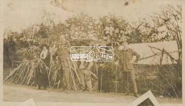 Photograph, "Same group with self instead of Byrne, Eltham", 22 Oct 1919