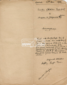 Document, Conveyance, Lot 20 Henry Street, Eltham, Hope of Eltham Tent No. 195 I.O.R. to W.J. Capewell and others, 31 Dec 1926