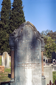 Negative - Photograph, Harry Gilham, Grave of Abraham and Ann Taylor, also Mary Taylor, Eltham Cemetery, Victoria, Sep 2009