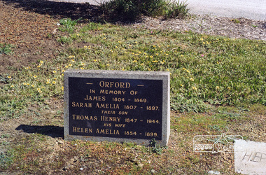 Negative - Photograph, Harry Gilham, Orford family graves, Eltham Cemetery, Victoria, Sep 2009