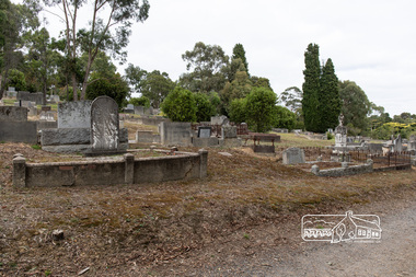 Photograph, Peter Pidgeon, Morris, Knapman and Armstrong graves, Church of England Section, Eltham Cemetery, Victoria, 5 April 2021
