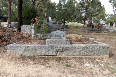 Photograph, Peter Pidgeon, Grave of William Hill and Agnes Somerville Irvine and family, Eltham Cemetery, Victoria, 5 April 2021