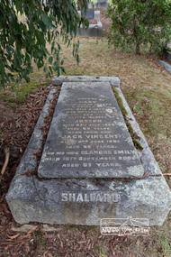 Photograph, Peter Pidgeon, Grave of Mary and Joseph Shallard also Jack Vincent and Blanche Emily Shallard, Eltham Cemetery, Victoria, 5 April 2021