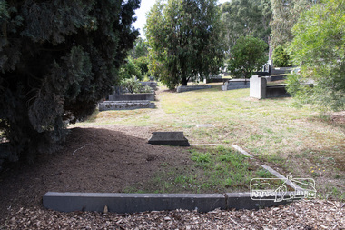 Photograph, Peter Pidgeon, Grave of David George and Elizabeth Clark, Eltham Cemetery, Victoria, 5 April 2021