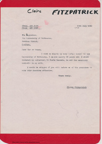 Document - Folder, Fitzpatrick, 2009-2010