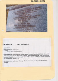 Document - Folder, Morrisson, 2009-2010