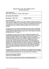 Document - Series Listing, Fraser Faithfull et al, Series 61: Shire Scenes / Activities / Staff, negatives, 2000