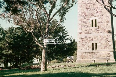 Slide, Shire of Eltham War Memorial Tower, Eltham-Yarra Glen Road, Kangaroo Ground, 24 Jul 1973